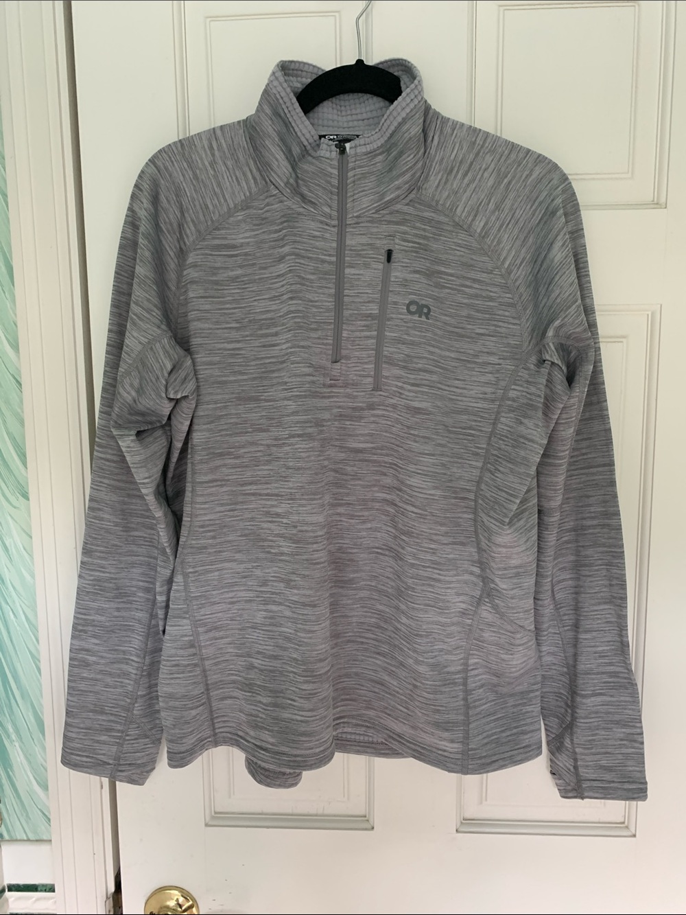 Outdoor Research unisex Heather Gray Half-Zip Performance Pullover—sales sample